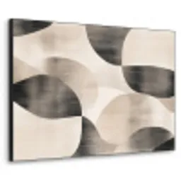 Grillige vormen - Subtiele overgangen - Dynamisch Textielframe zwart klein -3d