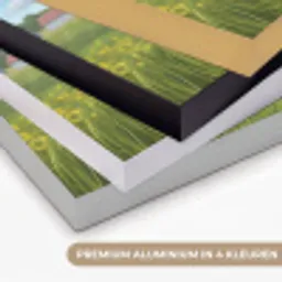 Koe - Weide - Bloemen Textielframe zwart klein -USP_kleurenNL