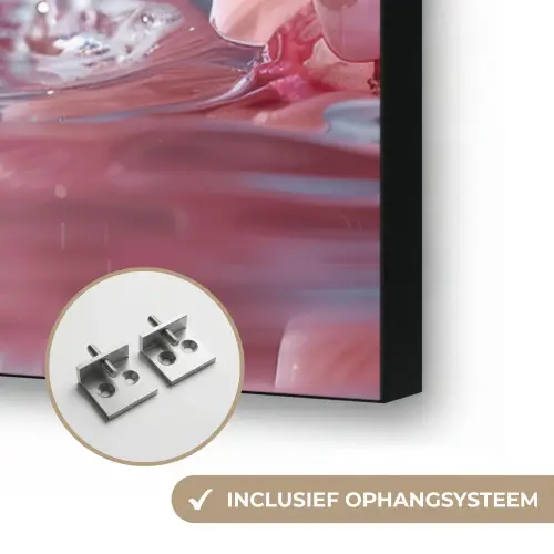 Abstract - Modern - Water - Orchidee Textielframe zwart klein -USP_ophangsysteemNL