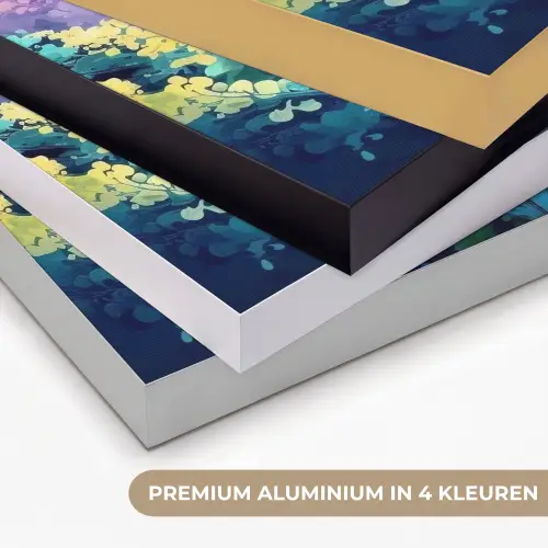 Dromerige - Langgerekte bloemen Textielframe zwart klein -USP_kleurenNL