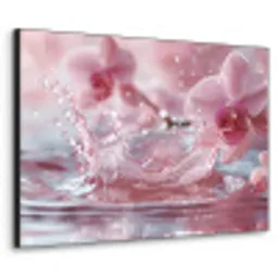 Abstract - Modern - Water - Orchidee Textielframe zwart klein -3d