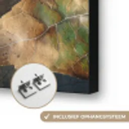 Bladeren - Bruin - Herfst - Natuur Textielframe zwart klein -USP_ophangsysteemNL