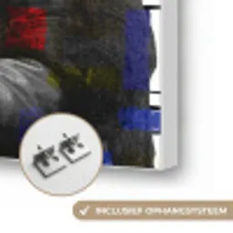 Mona Lisa - Mondriaan - Oude Meesters Textielframe wit middel -USP_ophangsysteemNL