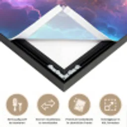 Storm - Bliksem - Regenboog Textielframe zwart klein 947 -USP_closeupNL