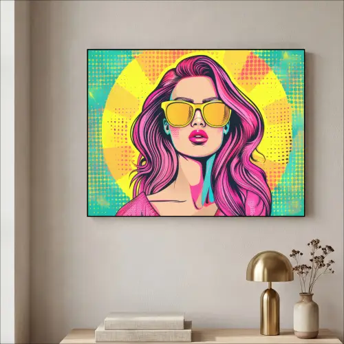 Zonnebril - Vrouw - Zonnig - Geel Textielframe zwart klein -sfeer2