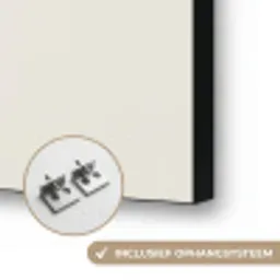 Notenkrakers - Minimalistisch - Kerst - Beige Textielframe zwart klein -USP_ophangsysteemNL
