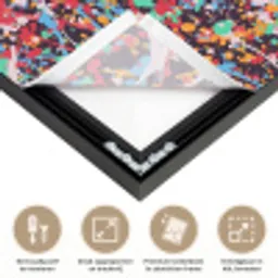 Spat - Abstract - Waterverf - Multi Textielframe zwart klein 947 -USP_feed_closeupNL