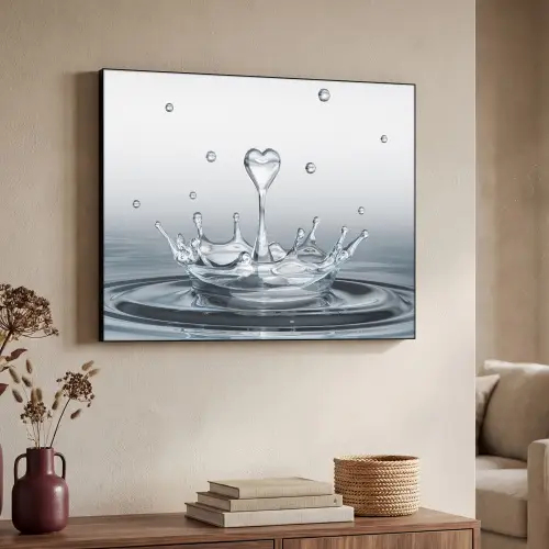 Abstract - Modern - Water - Hart Textielframe - compleet frame klein -sfeer3