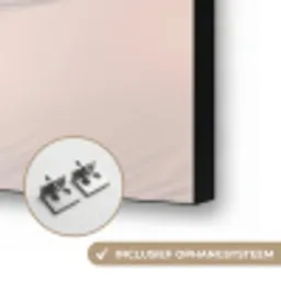 Duinen - Gras - Wolken - Beige Textielframe zwart klein -USP_ophangsysteemNL