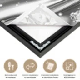 Abstract - Diamant - Luxe - Modern - Zilver Textielframe zwart klein -USP_closeupNL