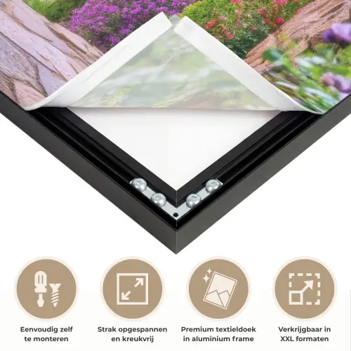 Doorkijk - Toscane - Landschap - Poort Textielframe zwart klein -USP_feed_closeupNL