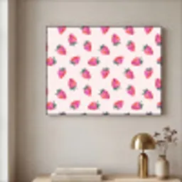 Aardbeien - Rood - Roze - Patroon Textielframe - compleet frame klein 947 -sfeer2