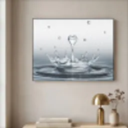 Abstract - Modern - Water - Hart Textielframe - compleet frame klein -sfeer2