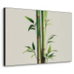 Bamboestengels - Sierlijk - Groen Textielframe - compleet frame klein -3d