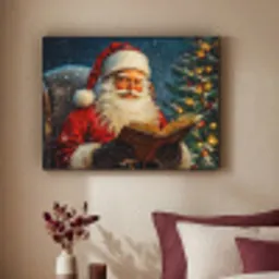 Kerstman - Kerst - Winter - Kerstboom Textielframe - compleet frame klein -sfeer1