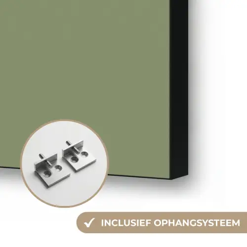 Vijgen - Minimalistisch - Getekend - Mosgroen Textielframe zwart klein -USP_ophangsysteemNL