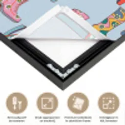 Laarzen - Patroon - Disco Textielframe zwart klein 947 -USP_feed_closeupNL