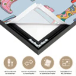 Laarzen - Patroon - Disco Textielframe zwart klein 947 -USP_closeupNL