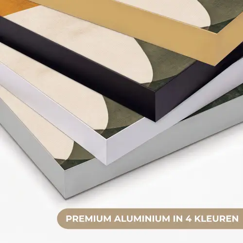 Vormen - Okergeel - Abstract Textielframe zwart klein -USP_kleurenNL