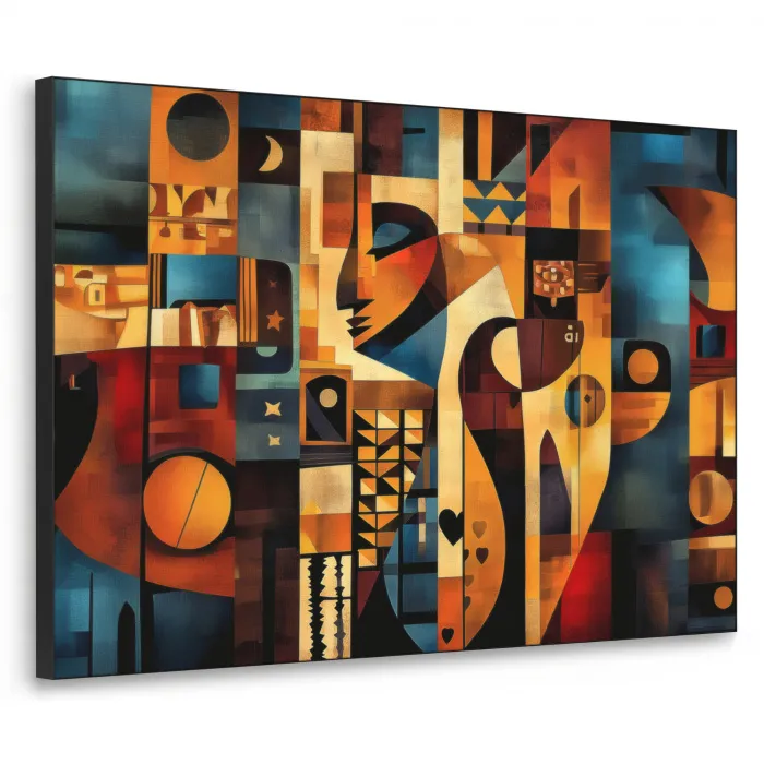 Figuren - Abstract - Symbolen Textielframe - compleet frame klein -3d