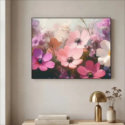 Bloemen - Kleurrijk - Bloei Textielframe - compleet frame klein -sfeer2