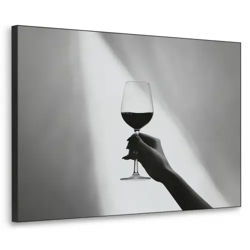 Lichtinval - Wijn - Rood - Glas Textielframe - compleet frame klein -3d