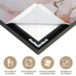 Rood - Marmer - Goud Textielframe zwart klein -USP_feed_closeupNL