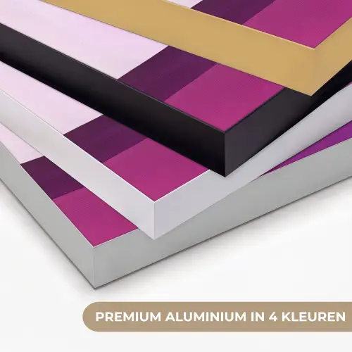 Vlakken - Abstract - Rechthoekig - Oranje Textielframe zwart klein -USP_kleurenNL