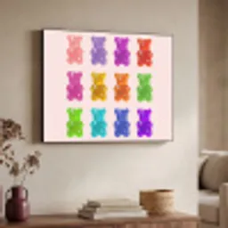 Beer - Kleurrijk - Snoep Textielframe - compleet frame klein -sfeer3