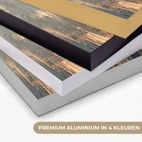 Gebroken hart - Goud - Houtlook - Liefde Textielframe zwart klein -USP_kleurenNL
