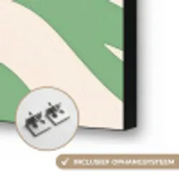 Zebrapatroon - Groen - Retro Textielframe zwart klein -USP_ophangsysteemNL