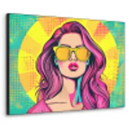 Zonnebril - Vrouw - Zonnig - Geel Textielframe zwart klein -3d
