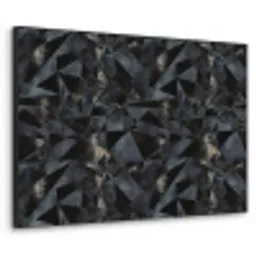 Driehoeken - Abstract - Donker Textielframe zwart klein 947 -3d