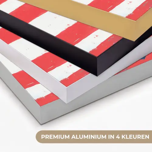 Anker - Verfspatten - Rood - Blauw Textielframe zwart klein -USP_kleurenNL