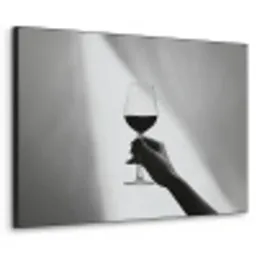 Lichtinval - Wijn - Rood - Glas Textielframe - compleet frame klein -3d