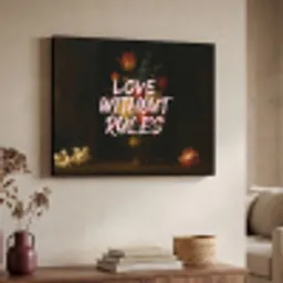 Liefde - Modern - Bloemen Textielframe - compleet frame klein -sfeer3