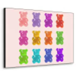 Beer - Kleurrijk - Snoep Textielframe - compleet frame klein -3d