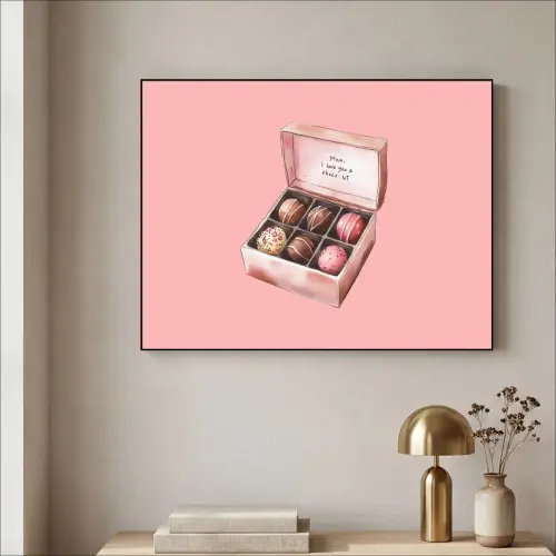 Doosje - Bonbons - Liefdevolle - Tekst Textielframe zwart klein -sfeer2