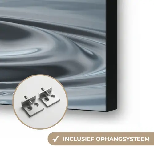 Abstract - Modern - Water - Hart Textielframe zwart klein -USP_ophangsysteemNL