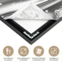 Abstract - Diamant - Luxe - Modern - Zilver Textielframe zwart klein -USP_feed_closeupNL