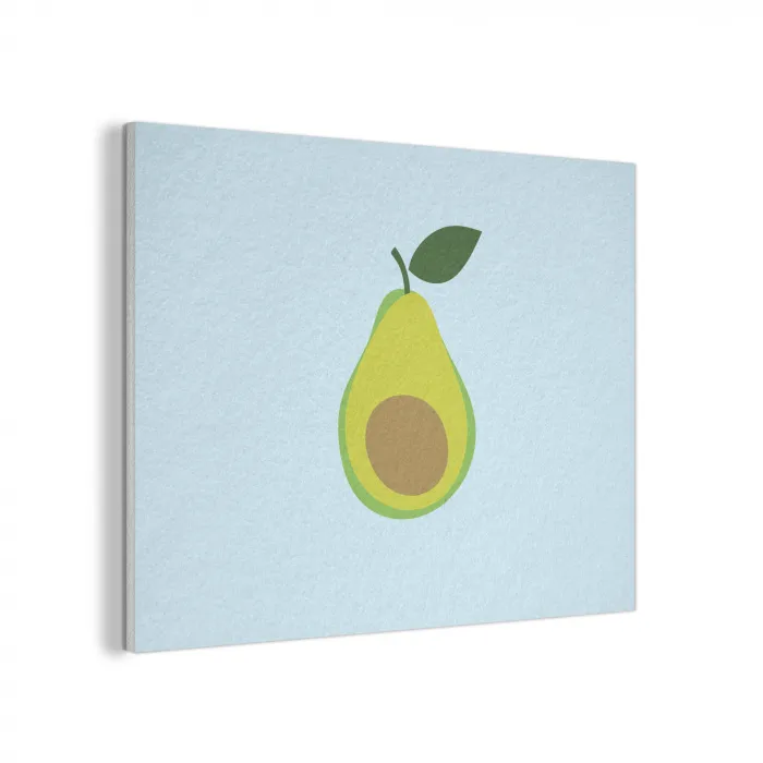 Avocado - Illustratie - Groene - Vrucht PET vilt klein -3d