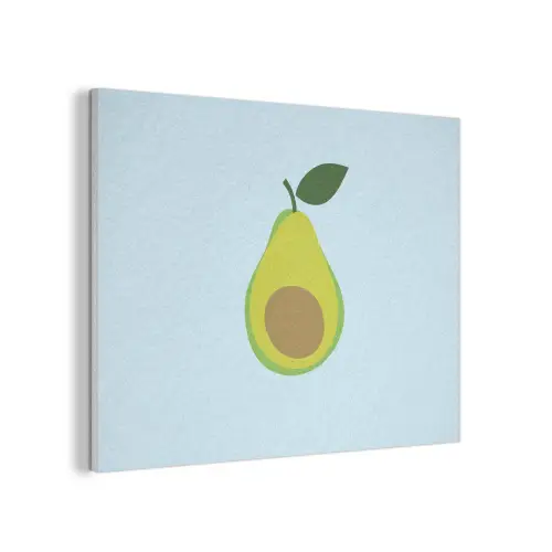 Avocado - Illustratie - Groene - Vrucht PET vilt klein -3d