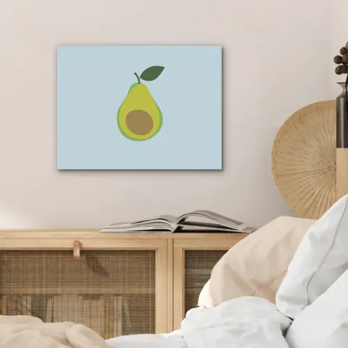 Avocado - Illustratie - Groene - Vrucht PET vilt klein -sfeer3