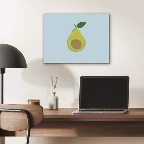 Avocado - Illustratie - Groene - Vrucht PET vilt klein -sfeer5