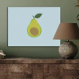 Avocado - Illustratie - Groene - Vrucht PET vilt klein -sfeer2