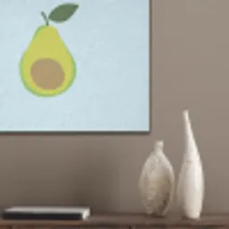Avocado - Illustratie - Groene - Vrucht PET vilt klein -sfeer6_closeup