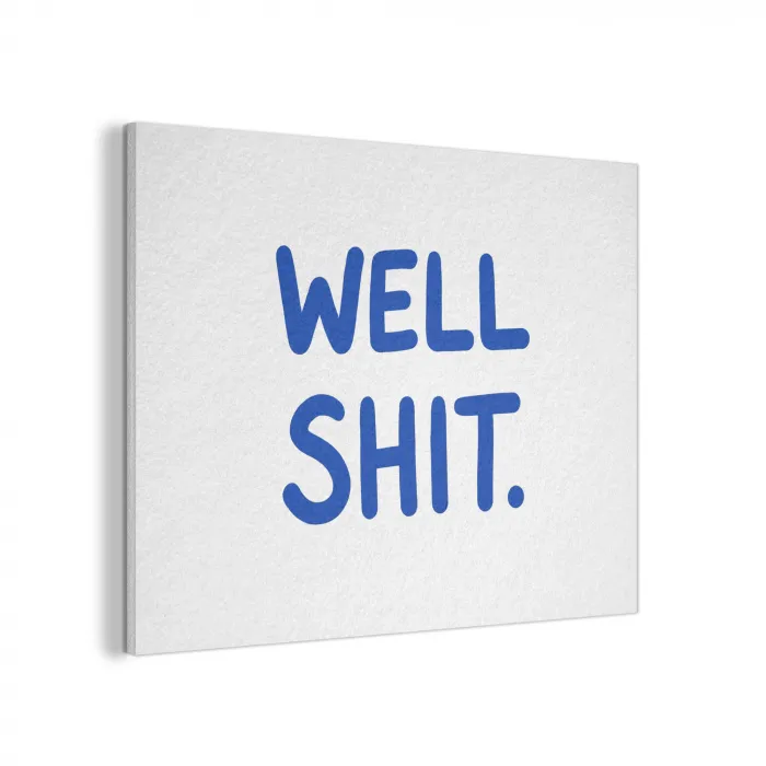 Blauw - Quote - Wit PET vilt klein -3d