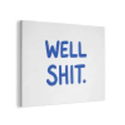 Blauw - Quote - Wit PET vilt klein -3d