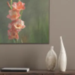 Bloem - Gladiolen - Zalmroze PET vilt klein -sfeer6_closeup
