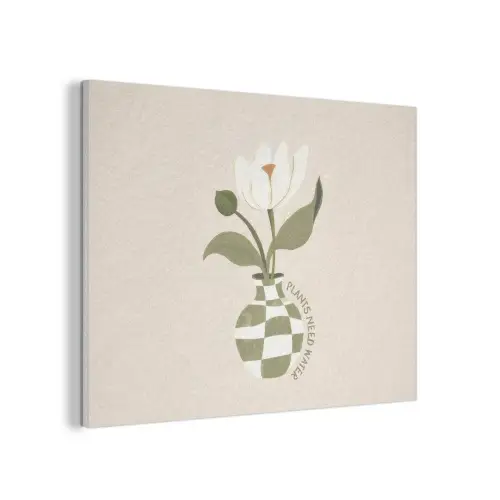 Bloem - Wit - Vaas - Quote PET vilt klein -3d